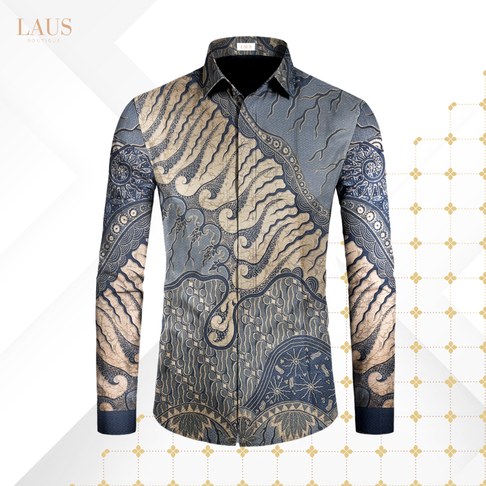 Men's Batik Shirt Long Sleeve-Slim Fit-Classic Series