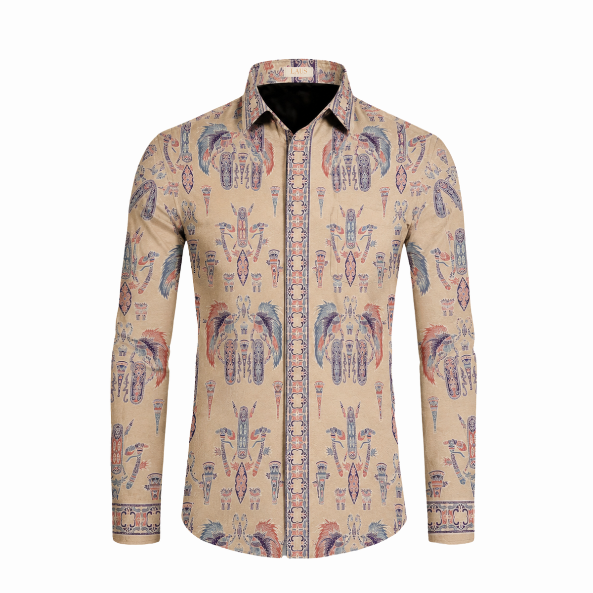 Men's Batik Shirt Long Sleeve - Slim Fit - Papua Series