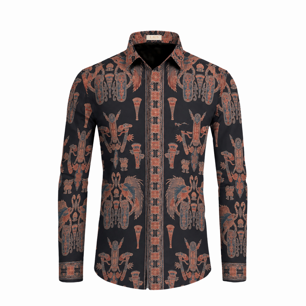 Kemeja Batik Pria Long Sleeve-Slim Fit-Seri Papua