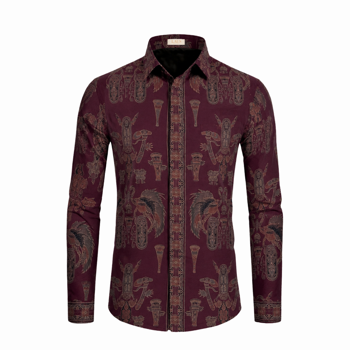 Men's Batik Shirt Long Sleeve - Slim Fit - Papua Series