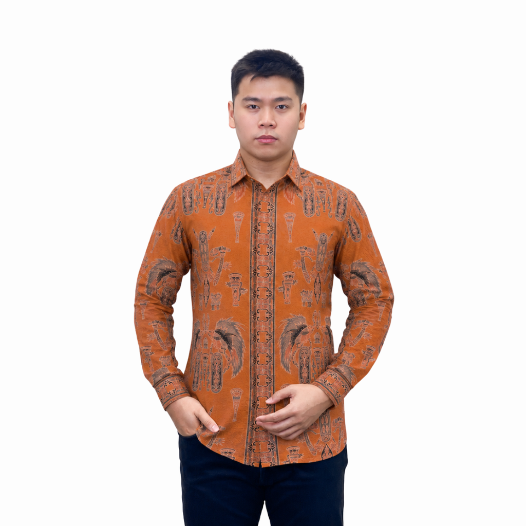 Kemeja Batik Pria Long Sleeve-Slim Fit-Seri Papua