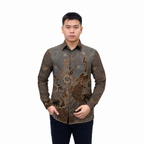 Kemeja Batik Pria Long Sleeve-Slim Fit-Seri Pavo