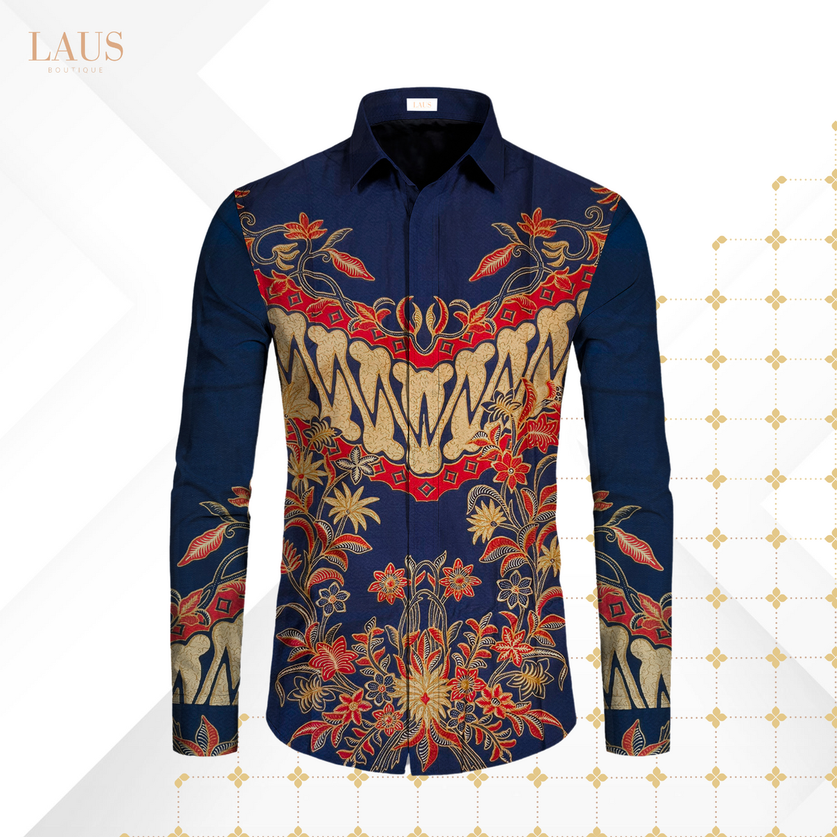 Men's Batik Shirt Long Sleeve-Slim Fit-Classic Series