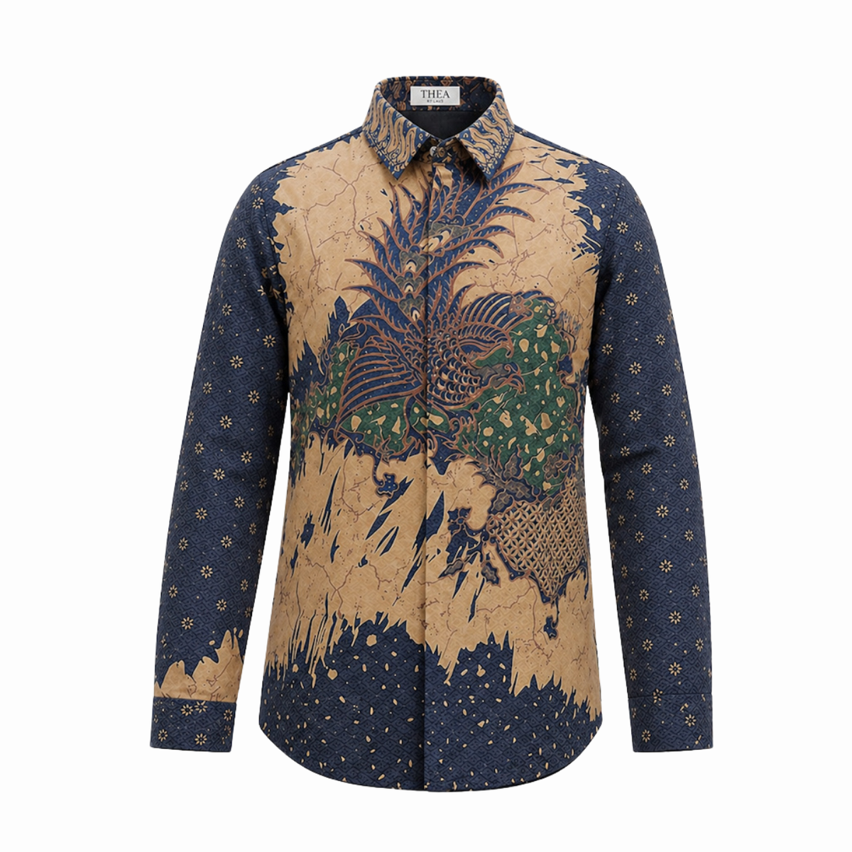 Kemeja Batik Pria Long Sleeve-Slim Fit-Seri Peacock