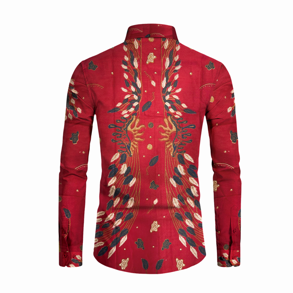 Kemeja Batik Pria Long Sleeve-Slim Fit-Seri Ranting