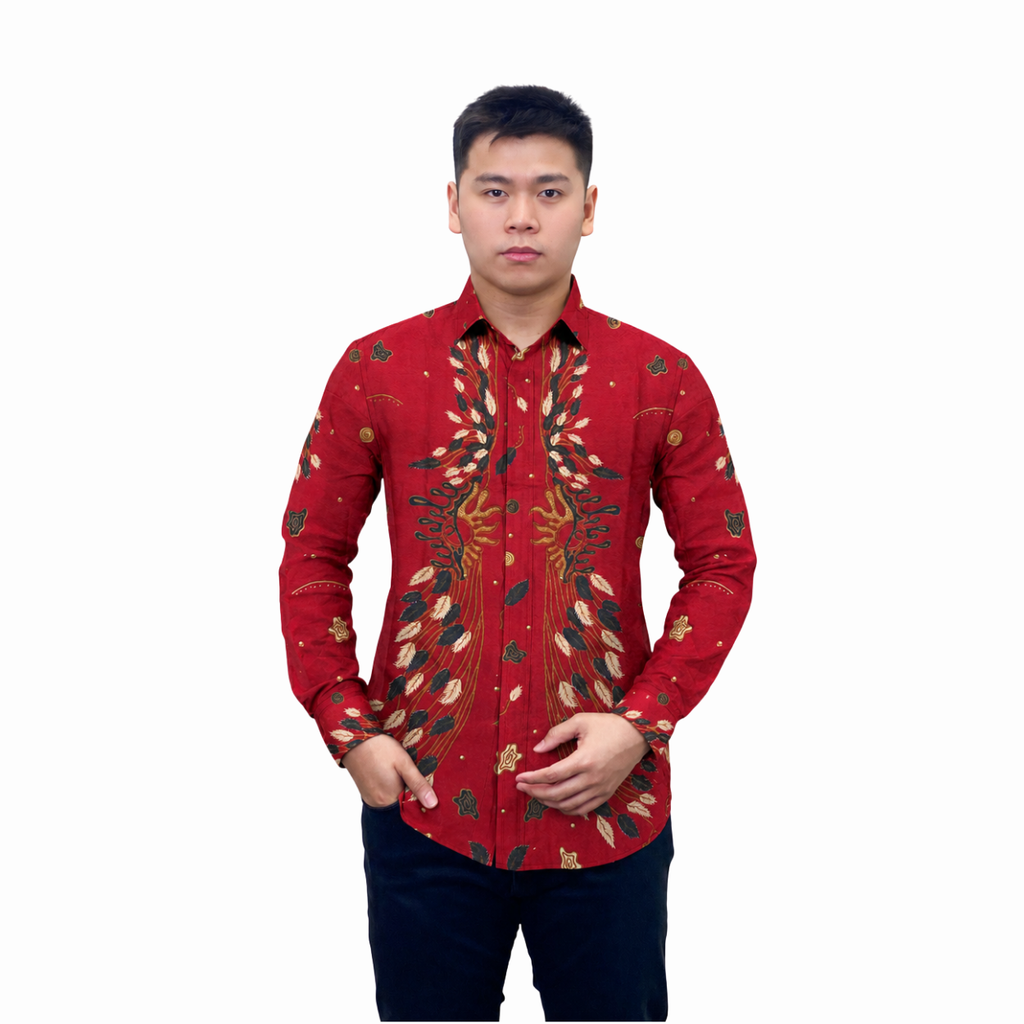 Kemeja Batik Pria Long Sleeve-Slim Fit-Seri Ranting