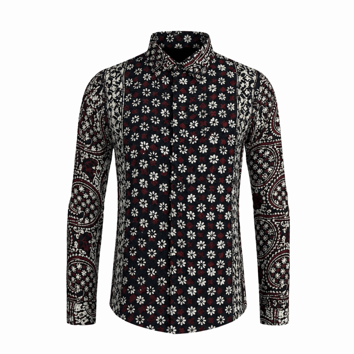 Kemeja Batik Pria Long Sleeve-Slim Fit-Seri Sogan Selendang