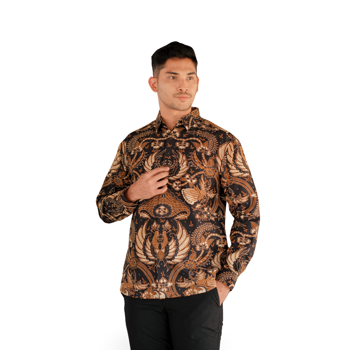 Men's Batik Shirt-Long Sleeve-Slim Fit-Sidomulyo Series