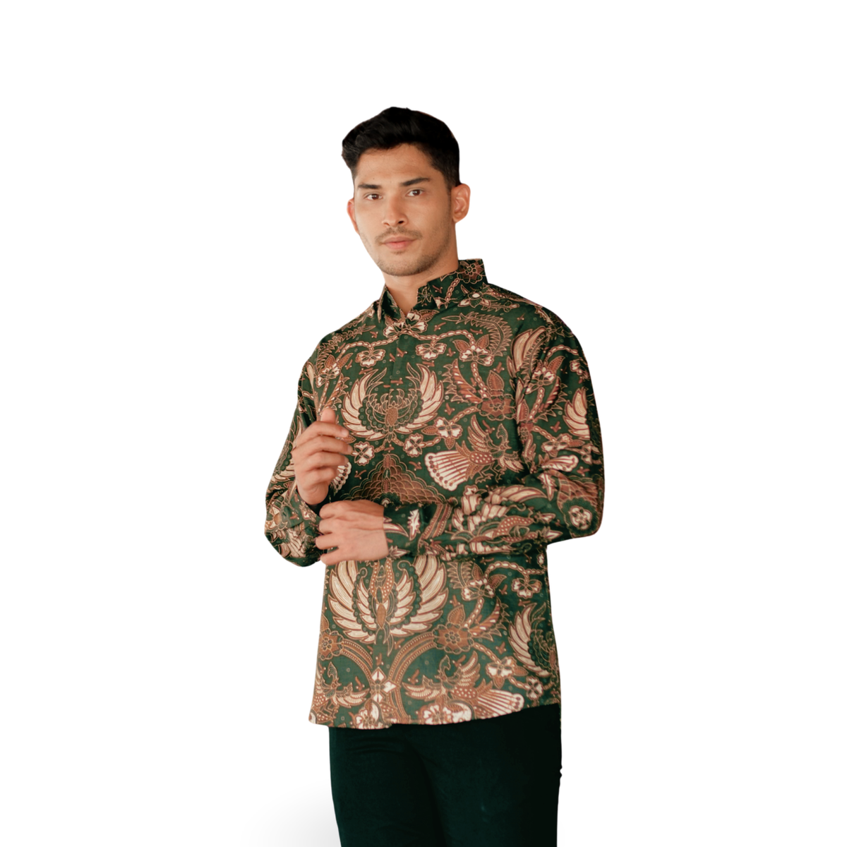 Men's Batik Shirt-Long Sleeve-Slim Fit-Sidomulyo Series
