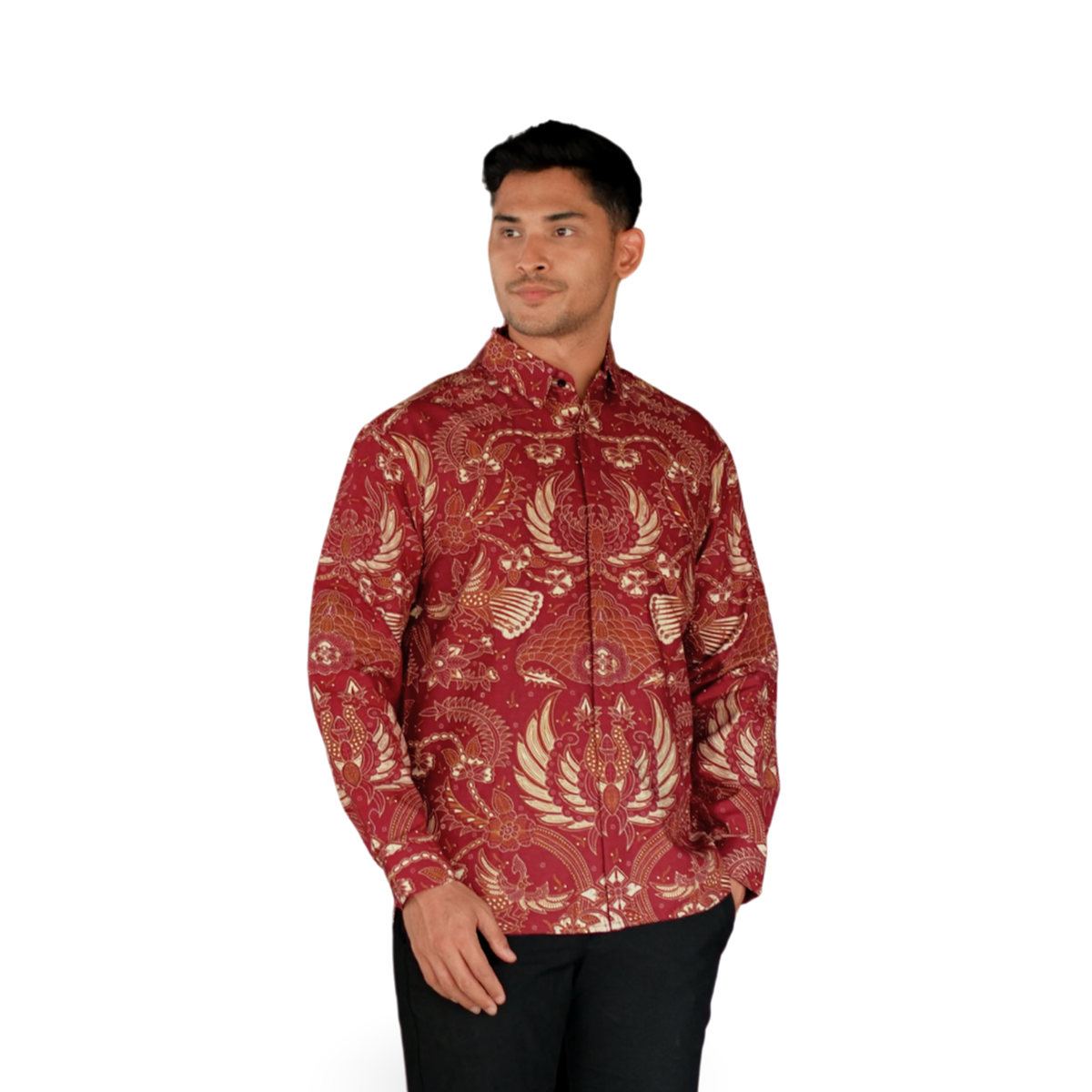 Men's Batik Shirt-Long Sleeve-Slim Fit-Sidomulyo Series