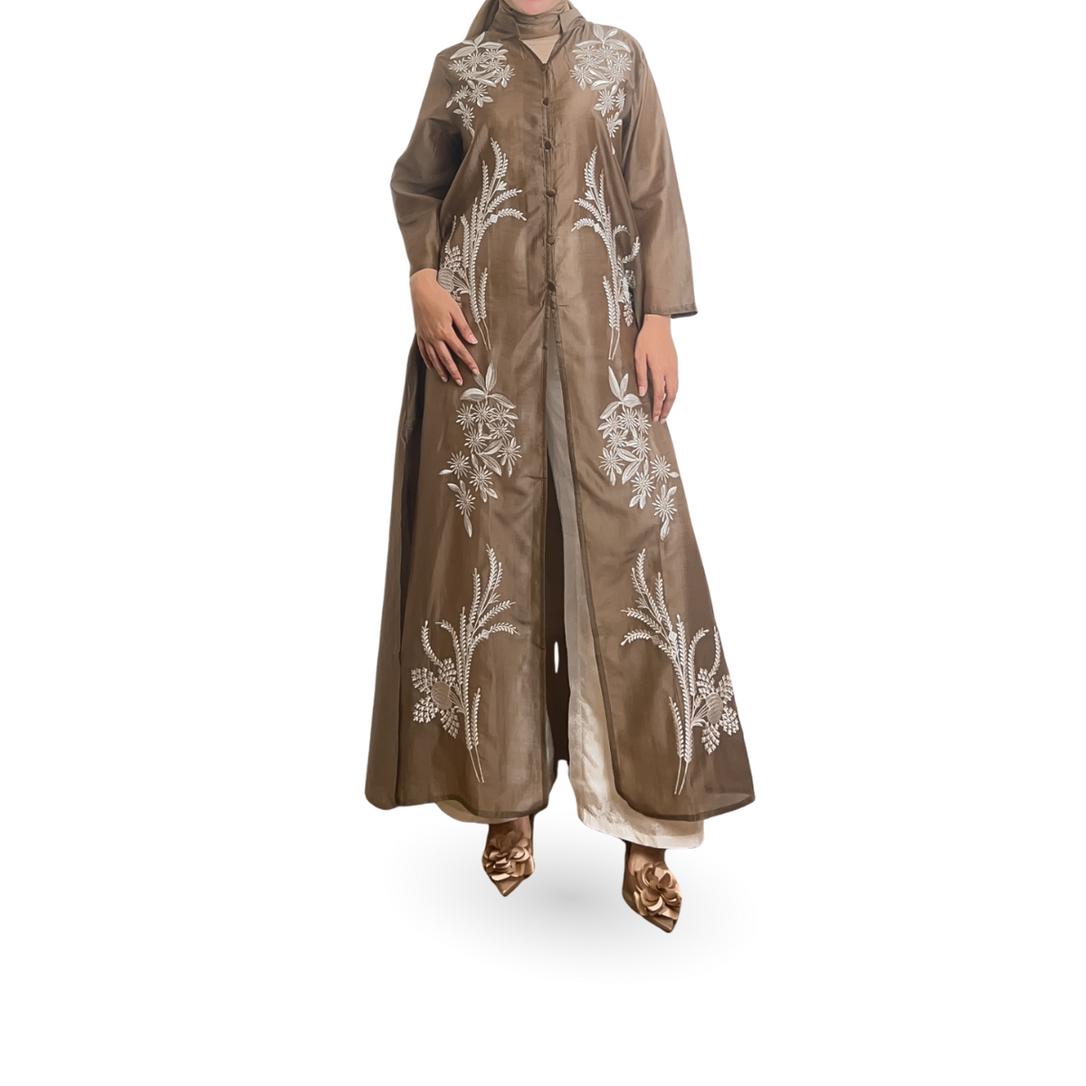 Abaya Noor Embroidery-Seri Sunflower [HANYA ABAYA]
