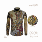 Kemeja Batik Pria Long Sleeve-Slim Fit-Seri Swan