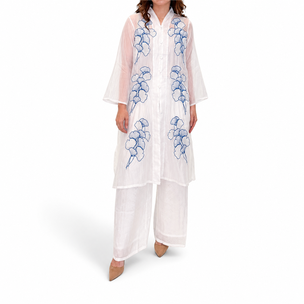 Tunik Sharon Embroidery Long Sleeve-Seri Tulip [HANYA TUNIK]