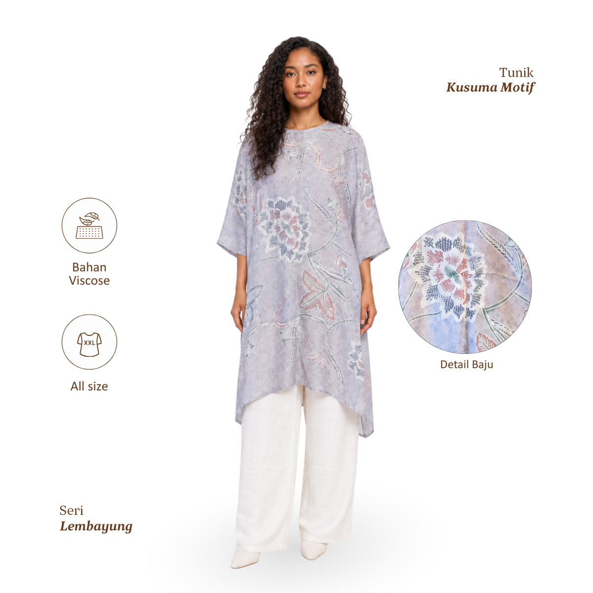 Kusuma Tunic - Lembayung Series [TUNIC ONLY]