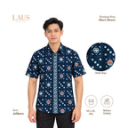 Lausboutique-Kemeja Batik Pria Short Sleeve-Regular Fit-Motif Adikara