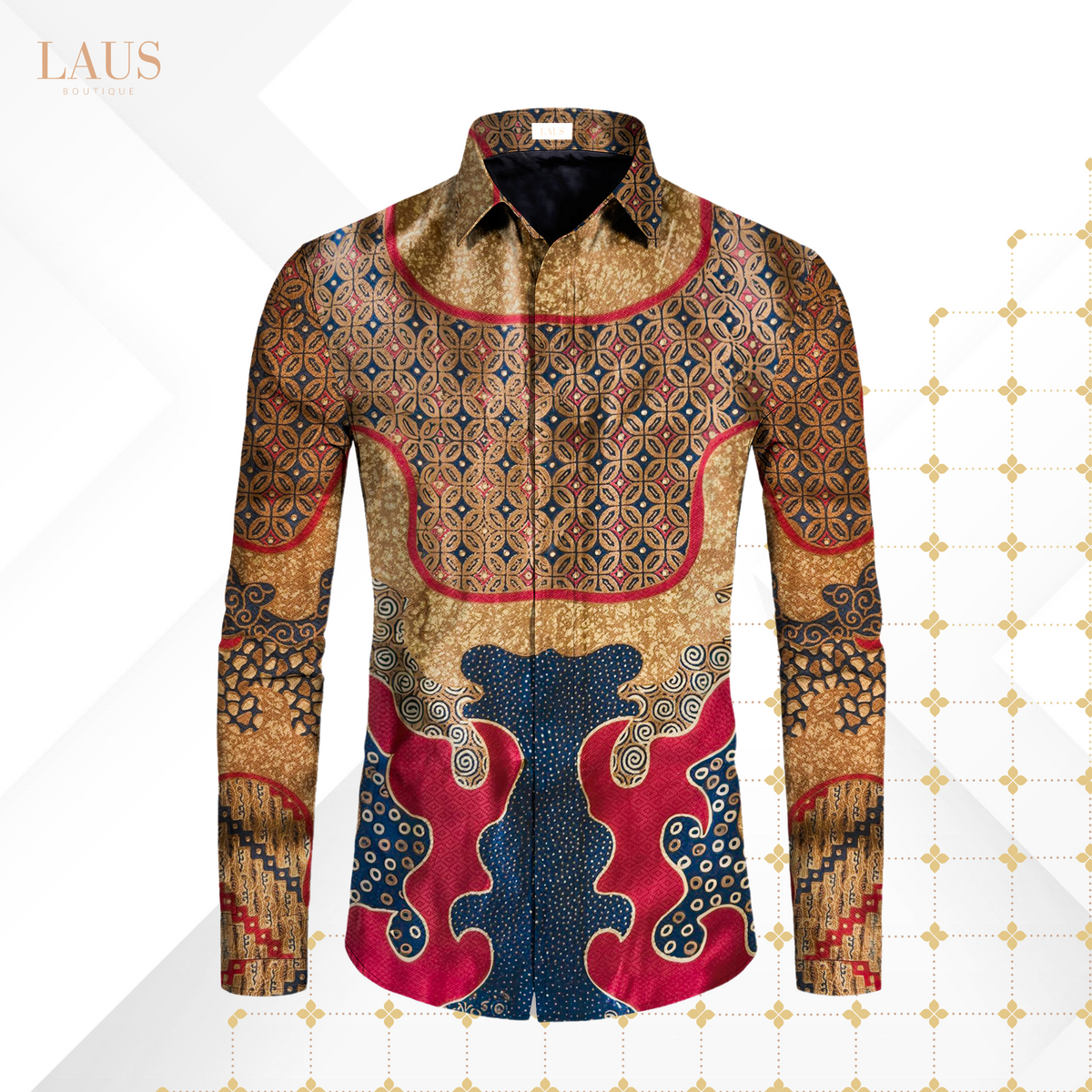 Men's Batik Shirt Long Sleeve-Slim Fit-Classic Series
