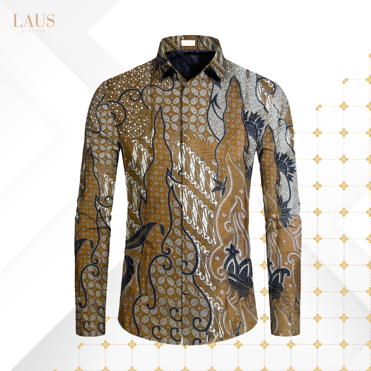 Kemeja Batik Pria Long Sleeve-Slim Fit-Seri Klasik